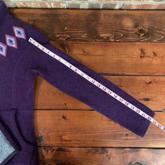 J. Davidsson Purple Women's Small Icelandic Wool Nordic Zip Up Cardigan Sweater - Picture 14 of 14